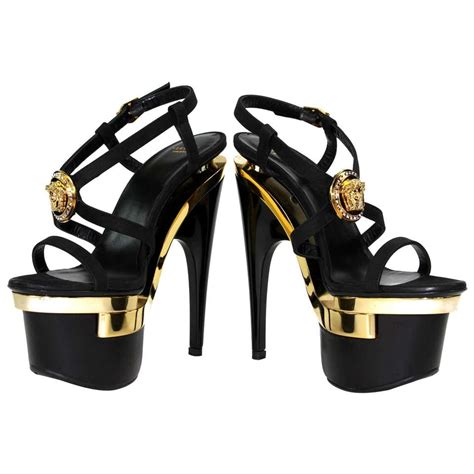 versace triple platform heels|versace platform heels medusa.